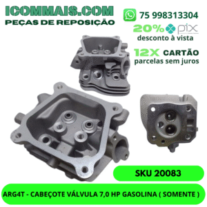 20083 - ARG4T - CABEÇOTE VÁLVULA 7,0 HP GASOLINA ( SOMENTE )