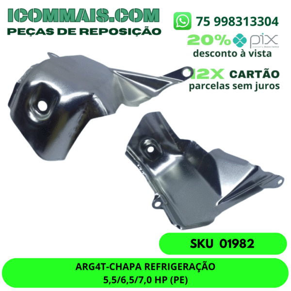 01982 - ARG4T - CHAPA REFRIGERAÇÃO 5,5 6,5 7,0HP (PE)