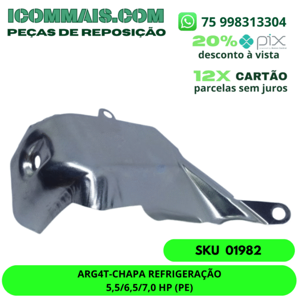 01982 - ARG4T - CHAPA REFRIGERAÇÃO 5,5 6,5 7,0HP (PE) - Imagem 3