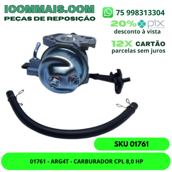01761 - ARG4T - CARBURADOR CPL 8,0 HP - Imagem 4