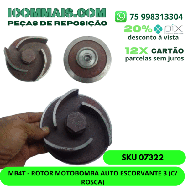 07322 - MB4T- ROTOR MOTOBOMBA AUTO ESCORVANTE 3" (COM ROSCA)