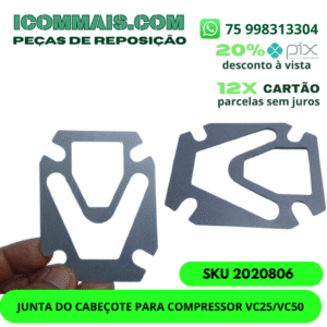 2020806 - JUNTA DO CABEÇOTE PARA COMPRESSOR VC25/VC50