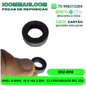 4918 - ANEL O-RING  10 X 16X 5 MM - CX PERFURADOR BFC 520
