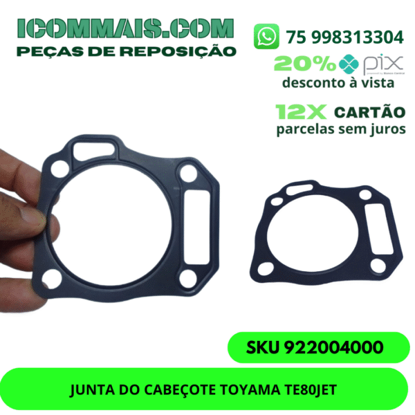 922004000 - JUNTA DO CABEÇOTE TOYAMA TE80JET