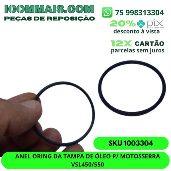1003304 - ANEL ORING DA TAMPA DE ÓLEO P/ MOTOSSERRA VSL450/550
