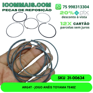 31-00634 - ARG4T - JOGO ANÉIS TOYAMA TE40Z