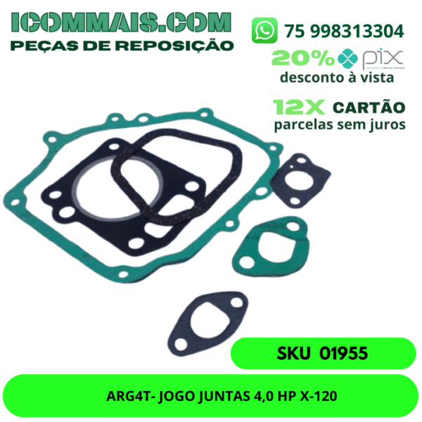 01955 - ARG4T- JOGO JUNTAS 4,0 HP X-120