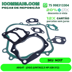 14317 - ARG4T - JOGO JUNTAS 2,5 HP (GB-312)