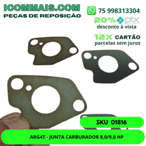 01816 - ARG4T - JUNTA CARBURADOR 8,0/9,0 HP