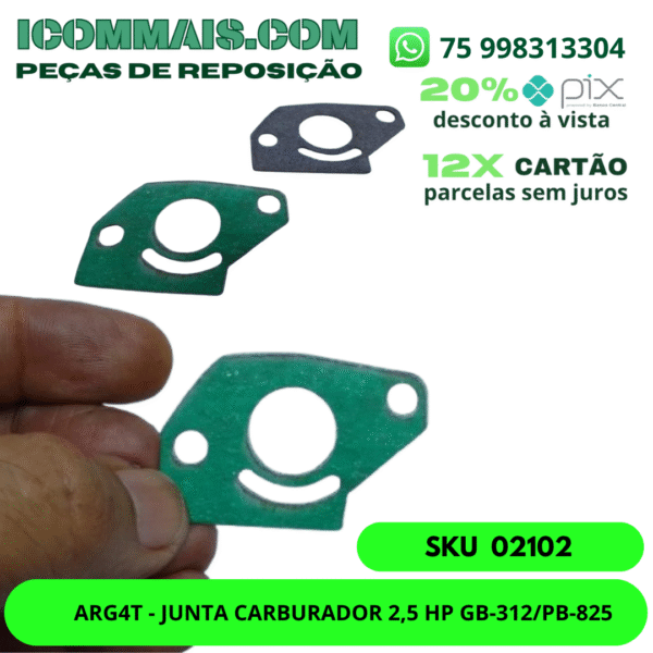 02102 - ARG4T - JUNTA CARBURADOR 2,5 HP GB-312/PB-825