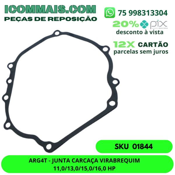 01844 - ARG4T - JUNTA CARCAÇA VIRABREQUIM 11,0 13,0 15,0 16,0HP
