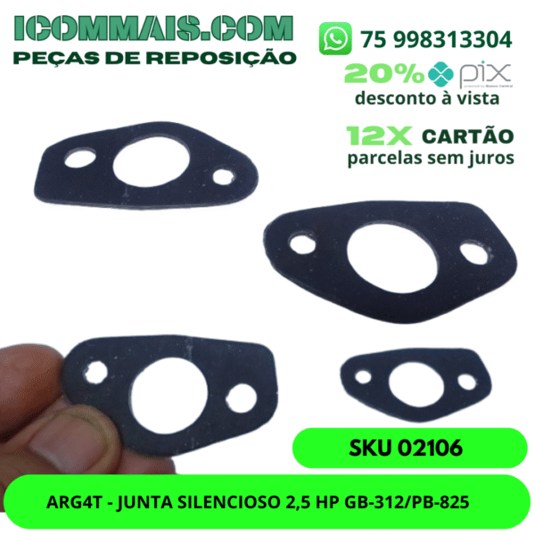 02106 - ARG4T - JUNTA SILENCIOSO 2,5 HP GB-312/PB-825