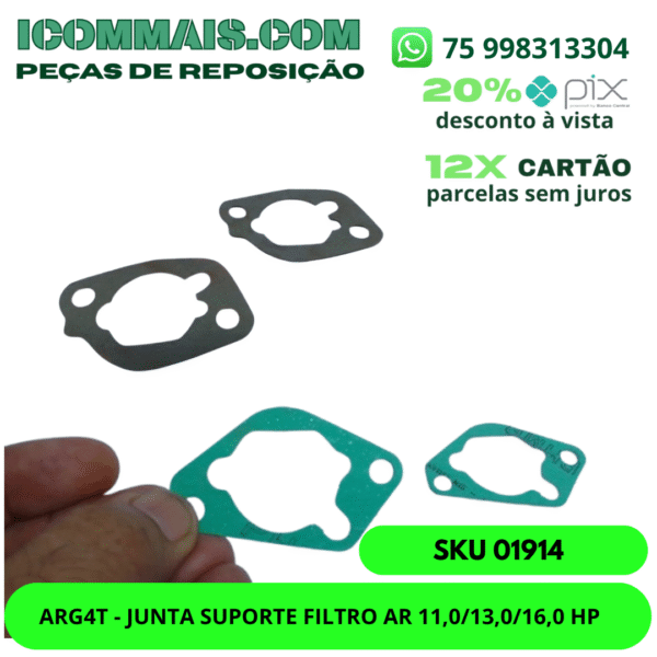 01914 - ARG4T - JUNTA SUPORTE FILTRO AR 11,0 13,0 16,0 HP