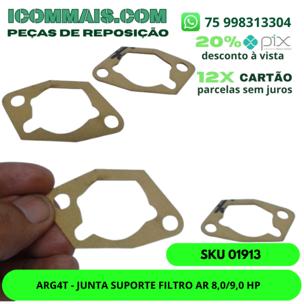 01913 - ARG4T - JUNTA SUPORTE FILTRO AR 8,0/9,0 HP