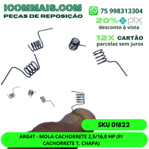 01822 - ARG4T - MOLA CACHORRETE 2,5/16,0 HP (P/ CACHORRETE T. CHAPA)