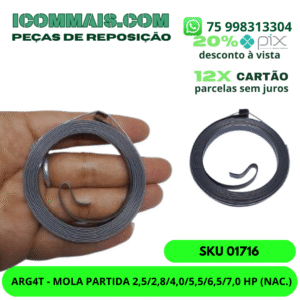 01716 - ARG4T - MOLA PARTIDA 2,5/2,8/4,0/5,5/6,5/7,0 HP (NAC.)