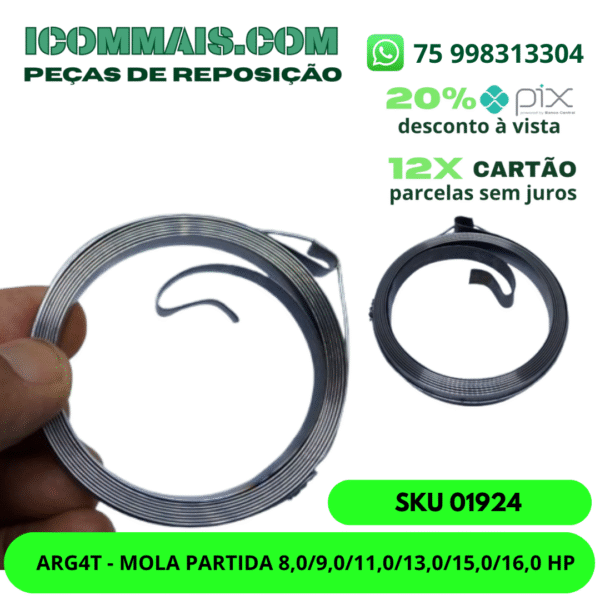 01924 - ARG4T - MOLA PARTIDA 8,0 9,0 11,0 13,0 15,0 16,0HP