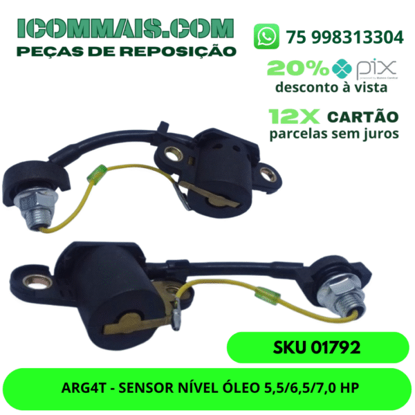 01792 - ARG4T - SENSOR NÍVEL ÓLEO 5,5 6,5 7,0 HP