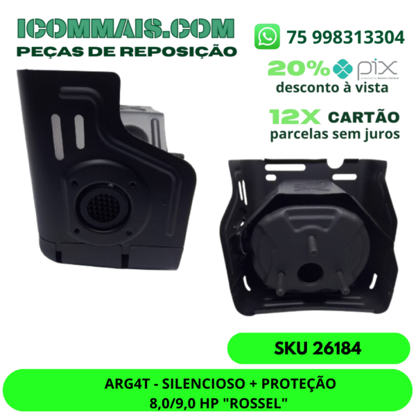 26184 - ARG4T - SILENCIOSO + PROTEÇÃO 8,0/9,0 HP "ROSSEL"