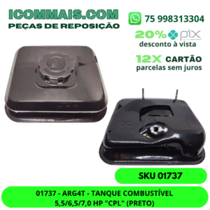 01737 - ARG4T - TANQUE COMBUSTÍVEL 5,5/6,5/7,0 HP "CPL" (PRETO)