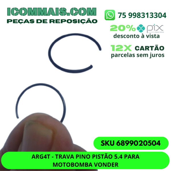 6899020504 - ARG4T - TRAVA PINO PISTÃO 5.4 PARA MOTOBOMBA 2 VONDER