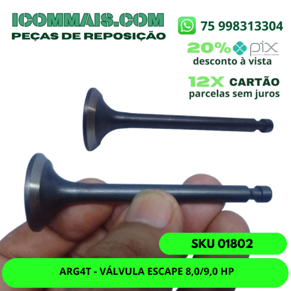 01802 - ARG4T - VÁLVULA ESCAPE 8,0/9,0 HP