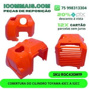 RGC430M19  - COBERTURA DO CILINDRO TOYAMA 43CC A 52CC