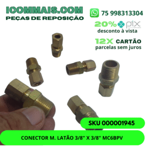 000001945 - CONECTOR M. LATÃO 5/16" X 3/8" 5.2V/3+