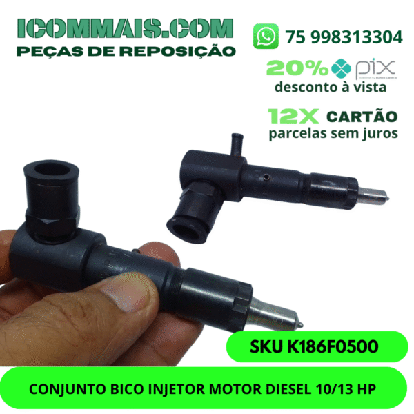 K186F0500 - CONJUNTO BICO INJETOR MOTOR DIESEL 10/13 HP