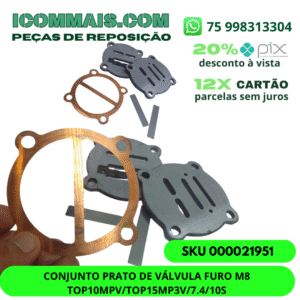 000021951 - CONJUNTO PRATO DE VÁLVULA FURO M8 TOP10MPV/TOP15MP3V/7.4/10S