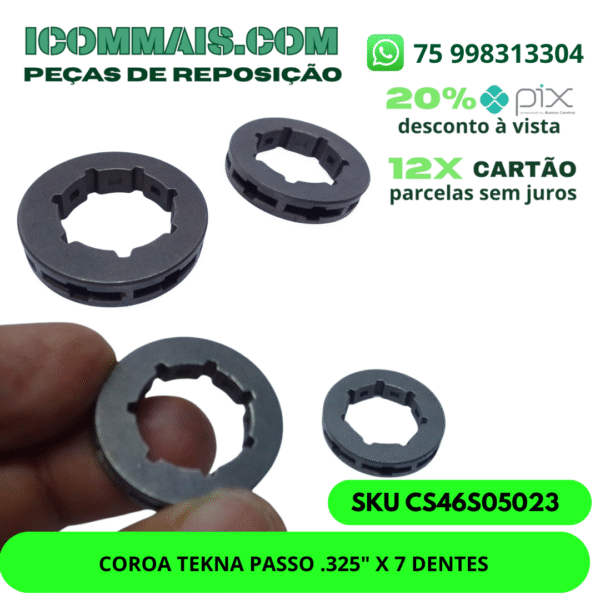 CS46S05023 - COROA TEKNA PASSO .325" X 7 DENTES