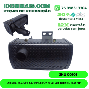 00101 - DIESEL - ESCAPE COMPLETO/ MOTOR DIESEL  5.0 HP