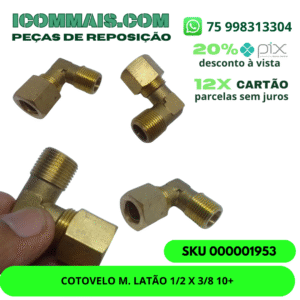 000001953 - COTOVELO M. LATÃO 1/2 X 3/8 10+