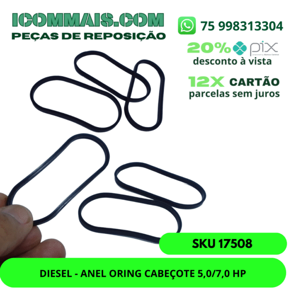 17508 - DIESEL ANEL ORING CABEÇOTE 5,0/7,0 HP