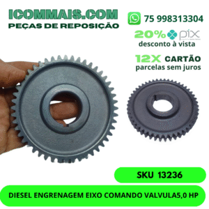 13236 - DIESEL ENGRENAGEM EIXO COMANDO VÁLVULA 5,0 HP