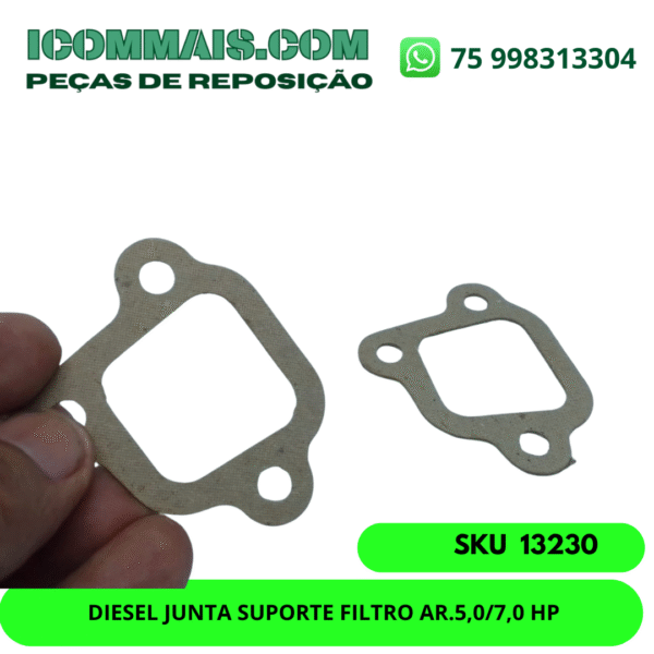 13230 - DIESEL JUNTA SUPORTE FILTRO AR 5,0/7,0 HP