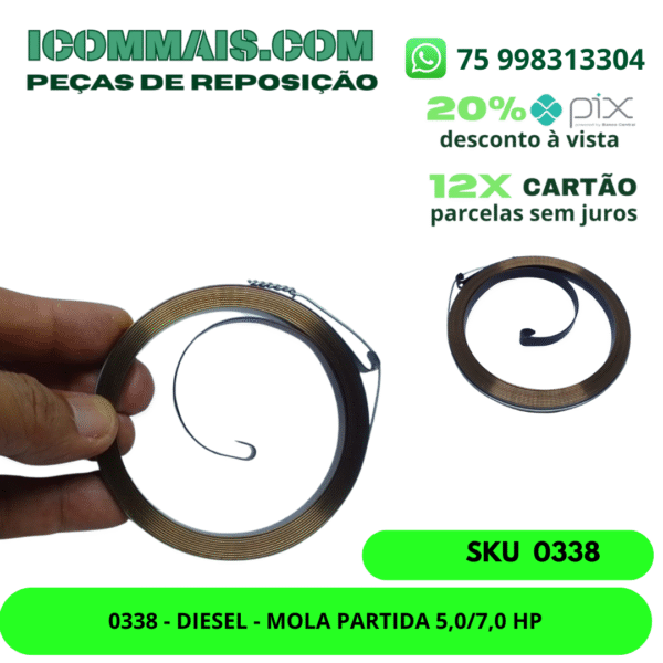 0338 - DIESEL - MOLA PARTIDA 5,0/7,0 HP