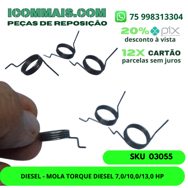 03055 - DIESEL - MOLA TORQUE DIESEL 7,0/10,0/13,0 HP