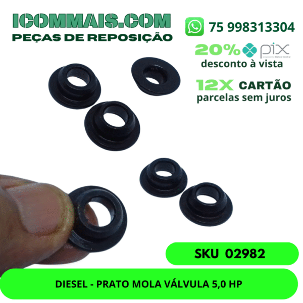 02982 - DIESEL - PRATO MOLA VÁLVULA 5,0 HP