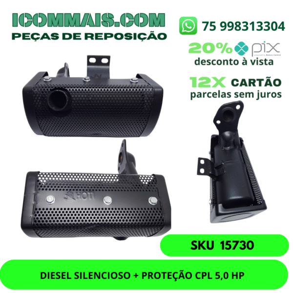 15730 - DIESEL - SILENCIOSO + PROTEÇÃO CPL 5,0 HP