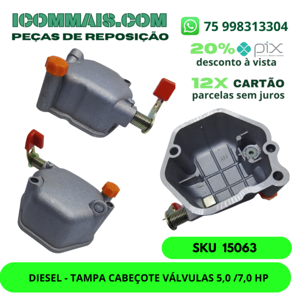 15063 - DIESEL - TAMPA CABEÇOTE VÁLVULAS 5,0 /7,0 HP