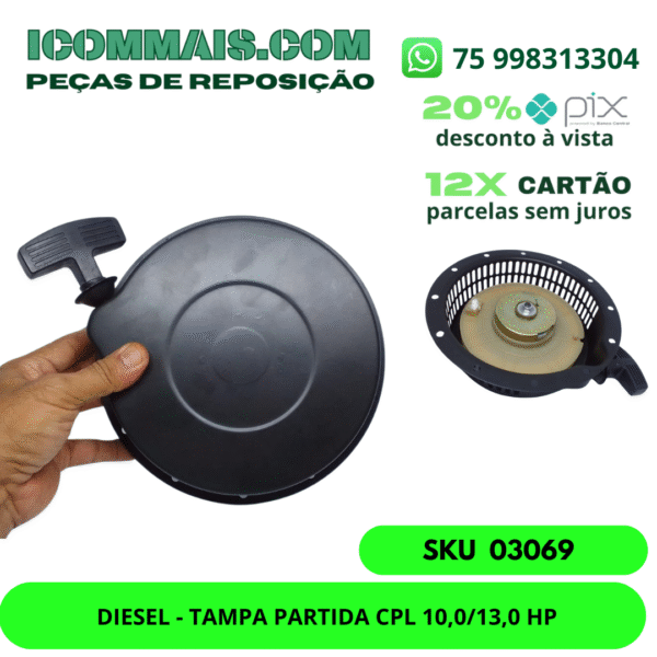 03069 - DIESEL - TAMPA PARTIDA CPL 10,0/13,0 HP