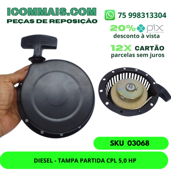 03068 - DIESEL - TAMPA PARTIDA CPL 5,0 HP