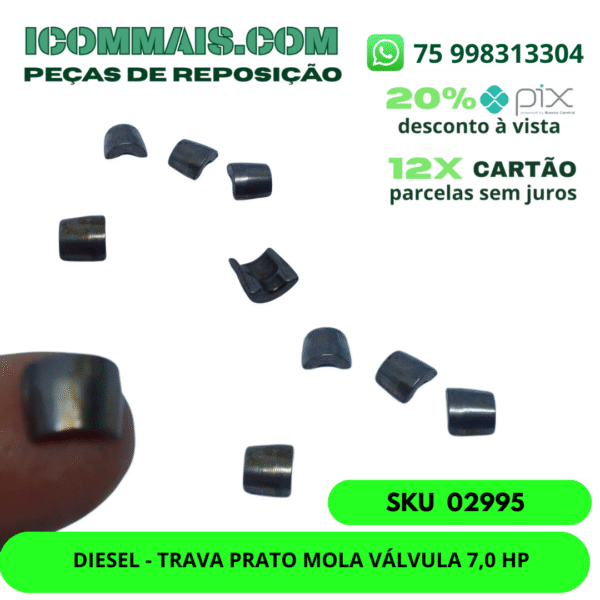 02995 - DIESEL - TRAVA PRATO MOLA VÁLVULA 7,0 HP
