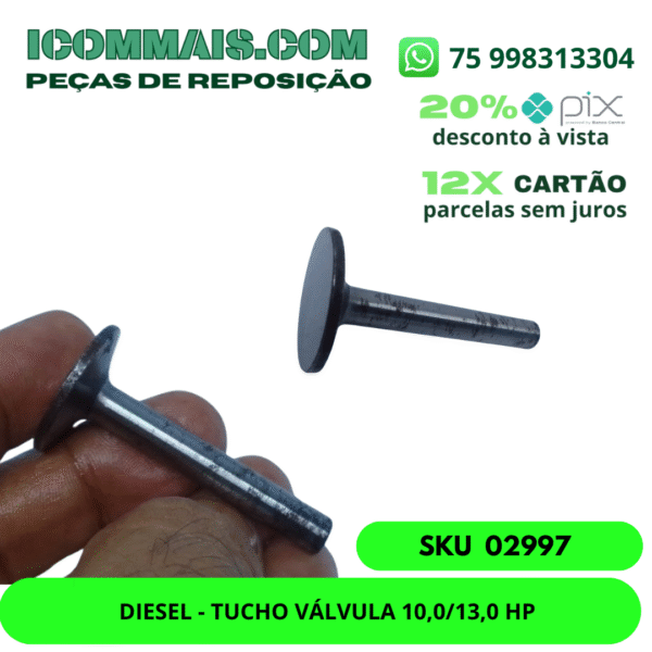 02997 - DIESEL - TUCHO VÁLVULA 10,0/13,0 HP