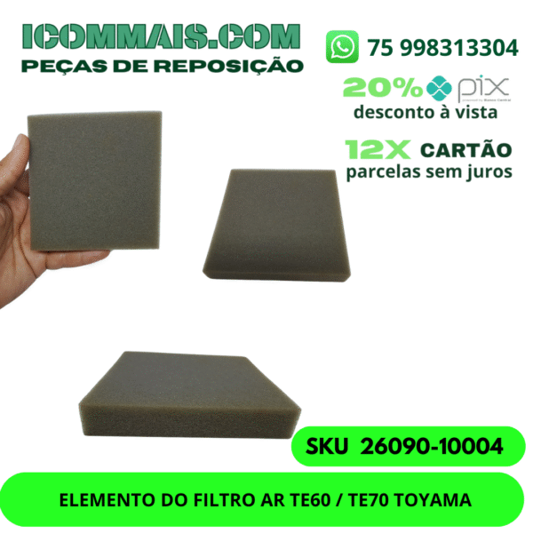 26090-10004 - ELEMENTO DO FILTRO AR TE60 TE70 TOYAMA
