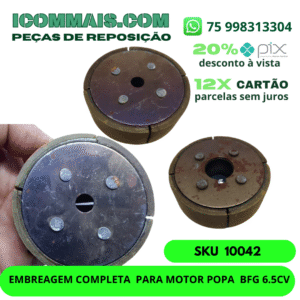10042 - EMBREAGEM COMPLETA  PARA MOTOR POPA/ BFG 6.5CV