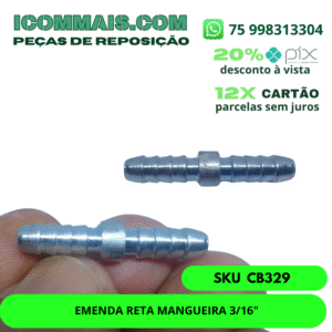 CB329 - EMENDA RETA MANGUIERA 3/16"