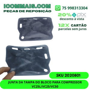 2020801 - JUNTA DA TAMPA DO BLOCO PARA COMPRESSOR VC25L/VC25/VC50