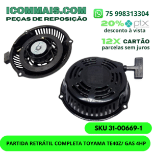 31-00669-1 - PARTIDA RETRÁTIL COMPLETA TOYAMA TE40Z/ GAS 4HP